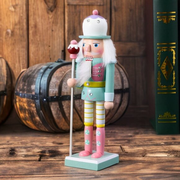 Christmas Nutcracker Soldier Wooden Statue Xmas Holiday Decor Table Decoration - Picture 16 of 16